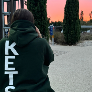 Sweat-shirt Ketsi forest green- vertical print