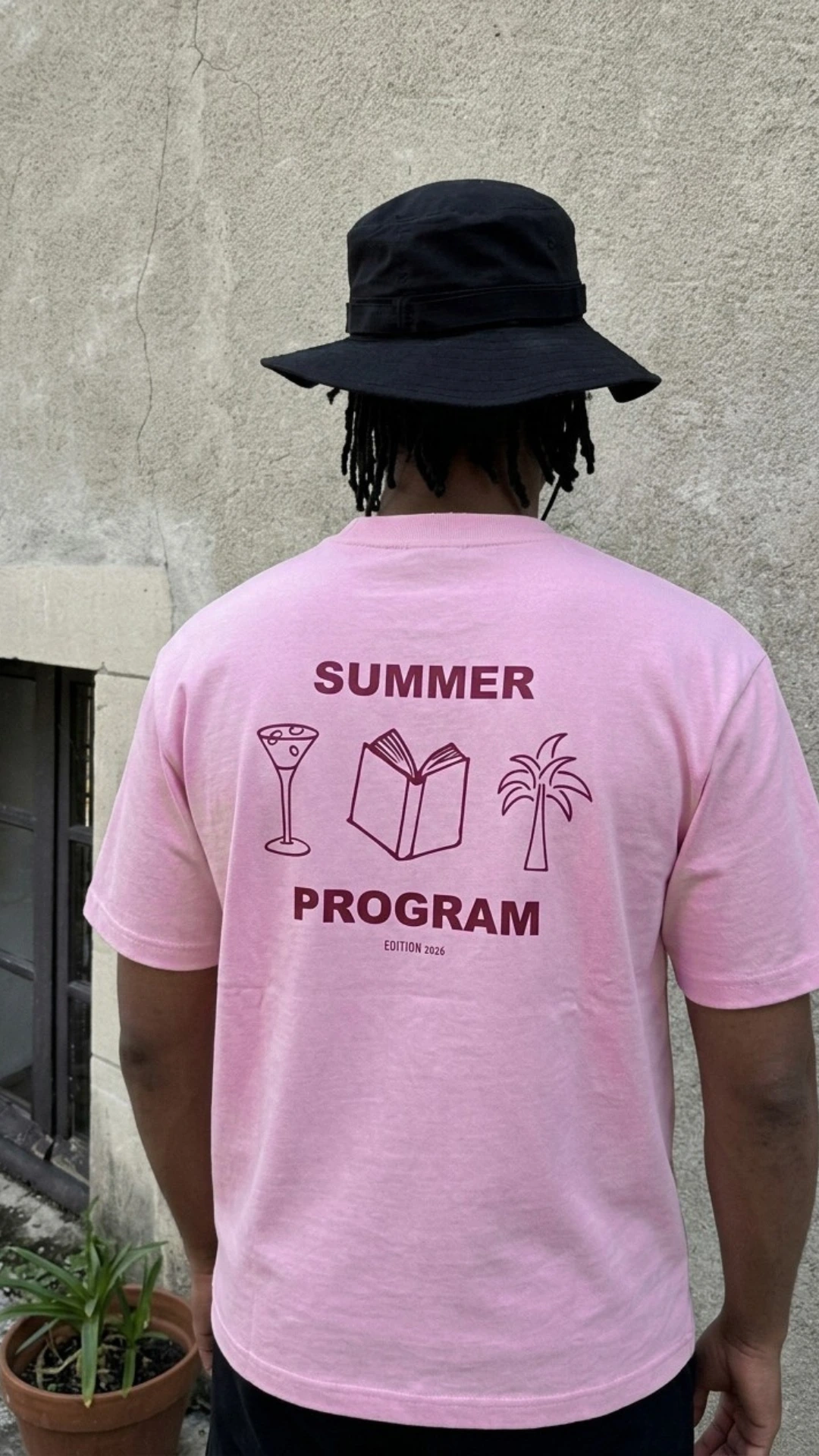 T-shirt Summer Program — L'oversize rose 240g