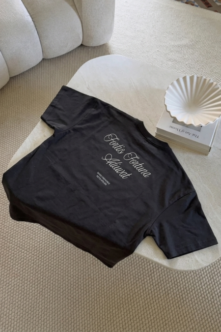 T-shirt Fortis Fortuna Adiuvat- Graphite Black