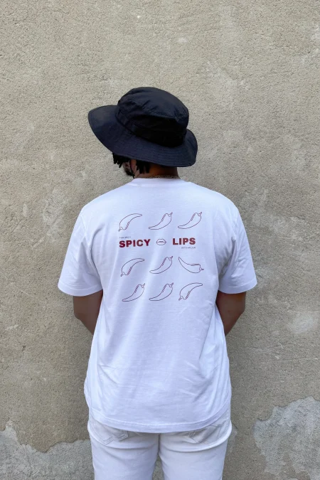 T-shirt Spicy Lips BLANC— Original KETSI Design