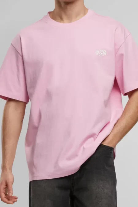 T-shirt Lourd Bio -Rose (240 GSM)